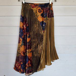 *RARE* Anthropologie Geisha Paulette Pleated Midi Skirt